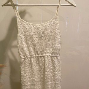White cotton lace dress (xs)